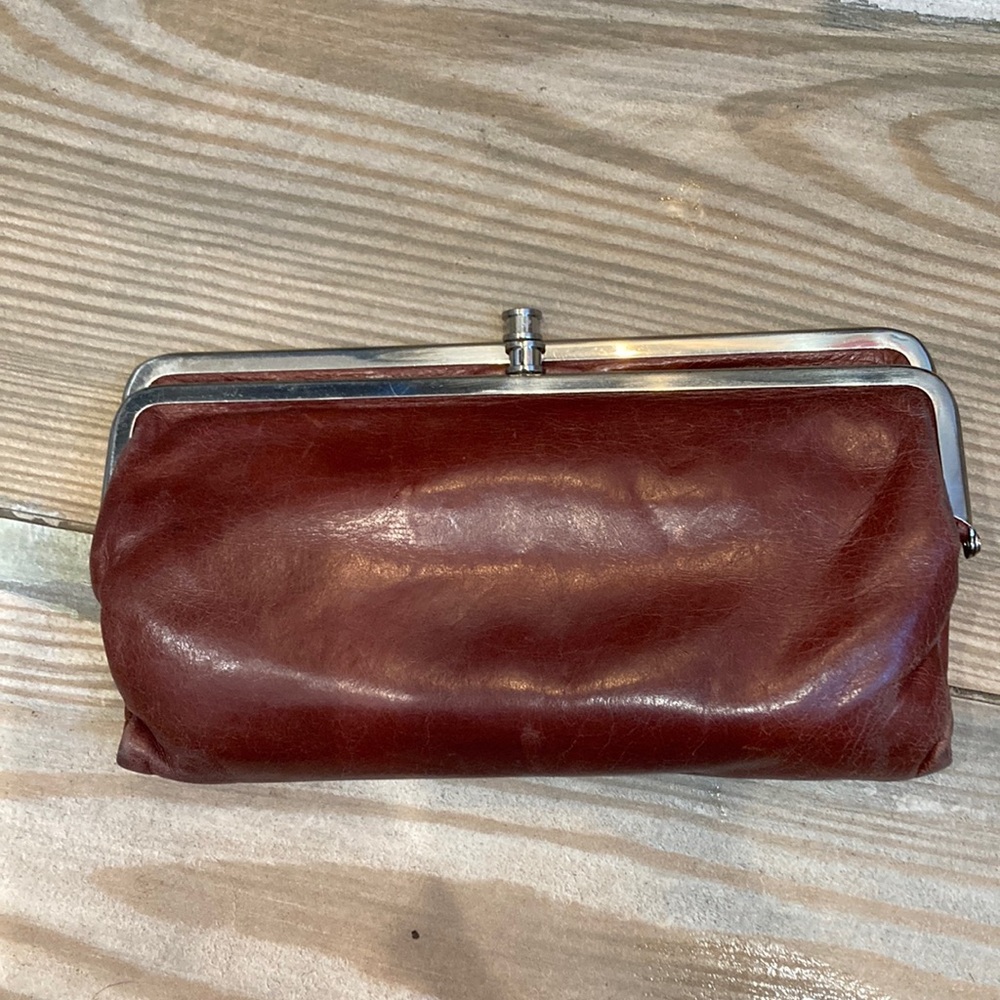 Hobo double frame clutch wallet